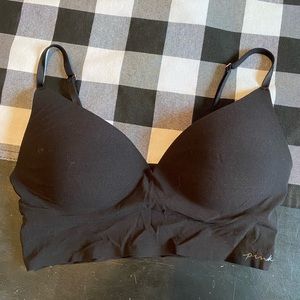 PINK black bra with bandeau bottom